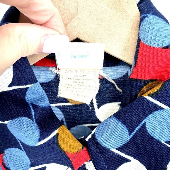 VINTAGE Hilton Head Sportswear 70s Music Note Blouse 11/12 - Picture 4 of 9